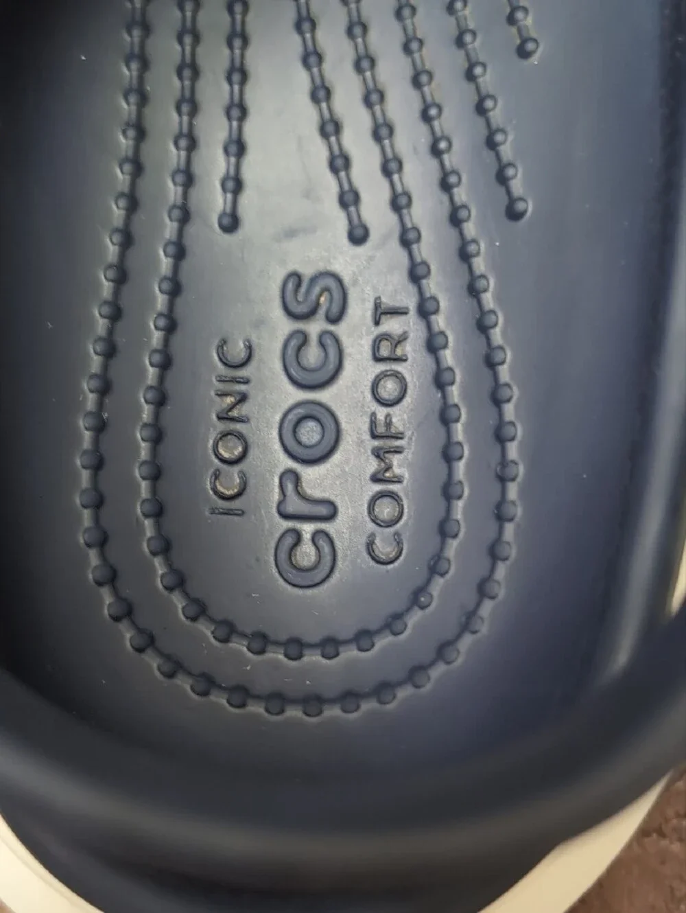 CROCS Adult Navy and White Clog Sandals Size Men's 8